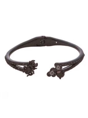 Black Stone Cuff Bracelet